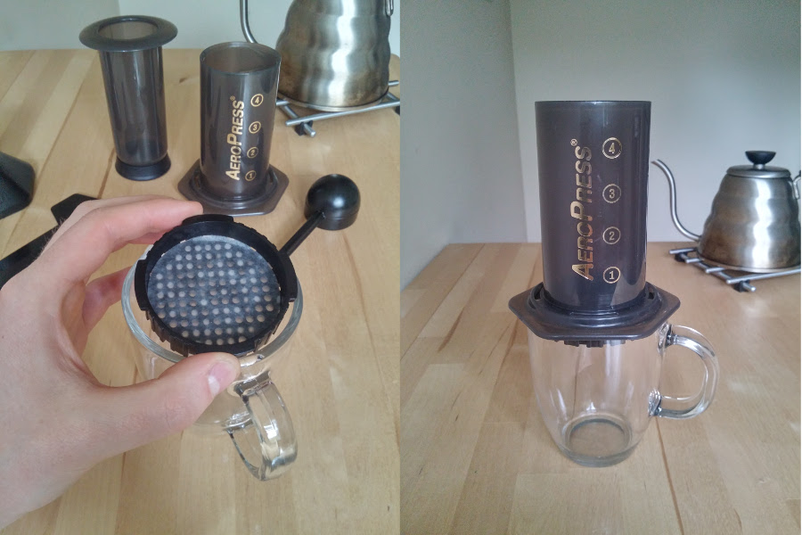 Normal-Espresso AeroPress setup